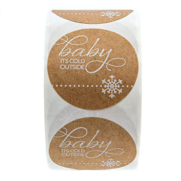 500 Christmas stickers Baby it's Cold Outside - Picture 4 of 4